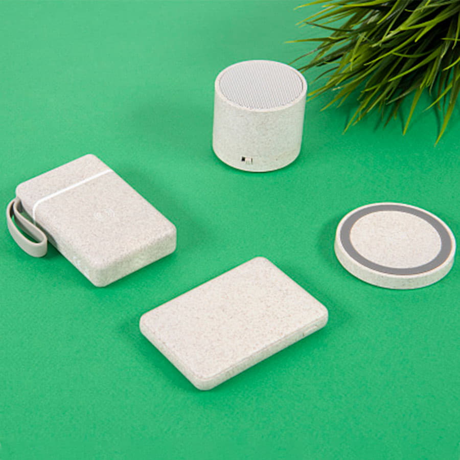 Универсальный аккумулятор WHEAT POWER 5, 5000 mAh, пластик с пшеничным волокном, натуральный-5