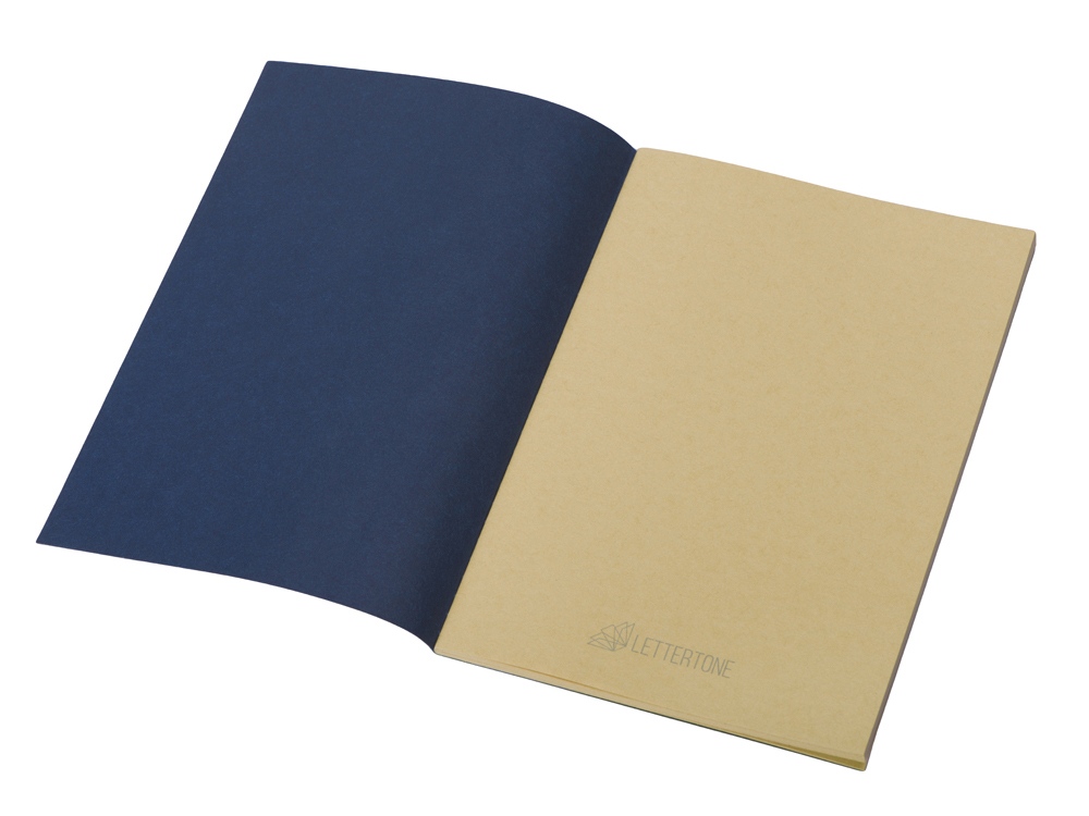 Блокнот Monet, гибкая обложка A5 из моющегося крафта, 32 листа, темно-синий-1