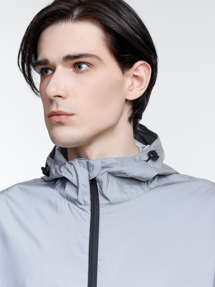 Парка Manifest из светоотражающей ткани, серая-6