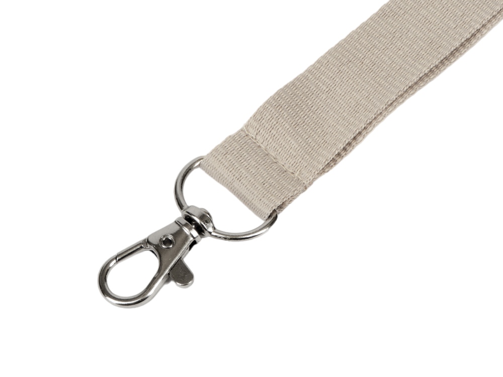 Ланьярд с карабином, бежевый-1