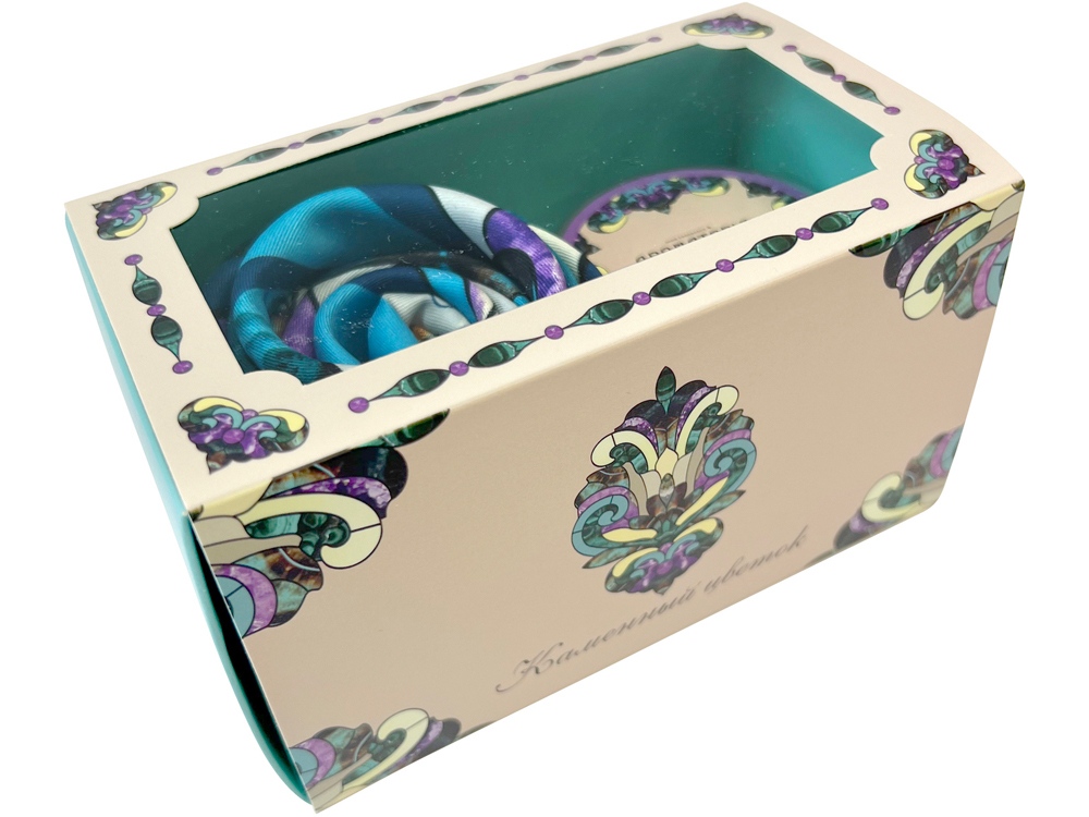 Набор: платок Каменный цветок и свеча Утонченность-2