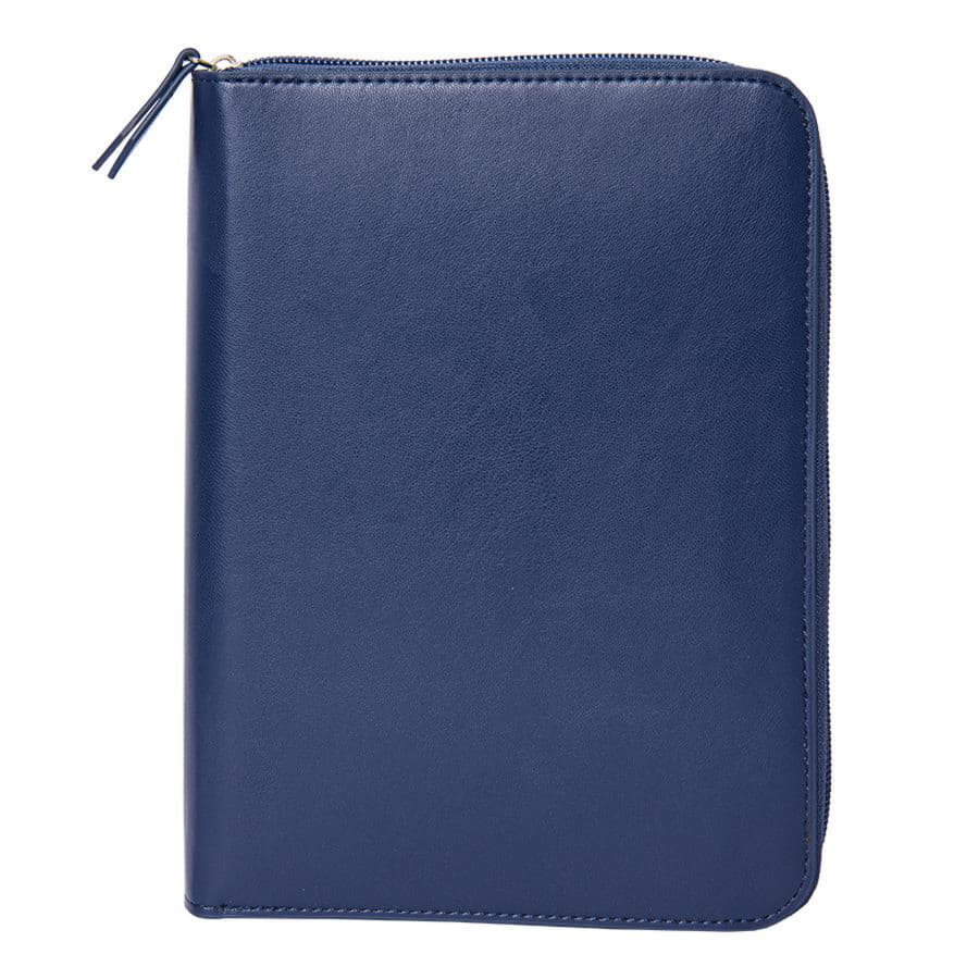 Ежедневник недатированный Chief , A5, на молнии, темно-синий, кремовый блок, подарочная коробка, темно-синий-1