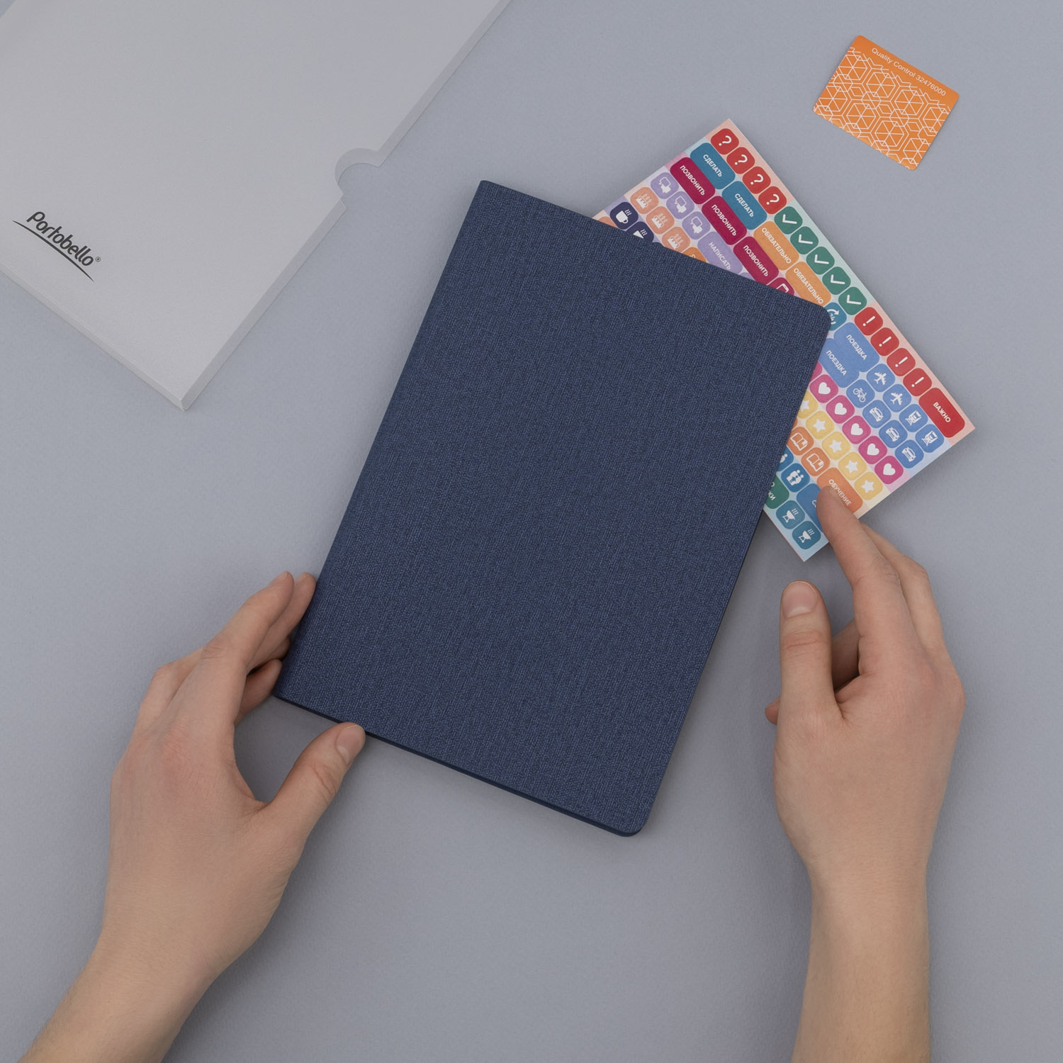 Ежедневник Твид (Tweed) недатированный, синий-14