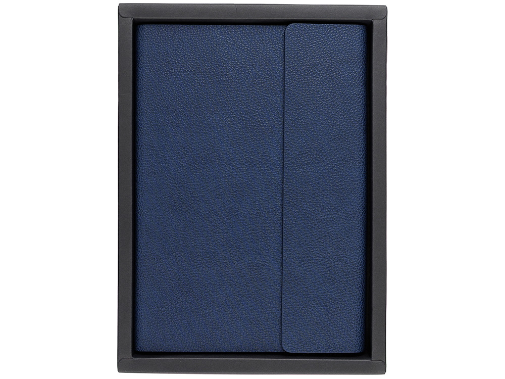 Ежедневник недатированный с магнитным клапаном А5 Venezia, темно-синий-5