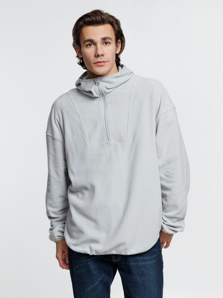 Анорак флисовый унисекс Fliska, светло-серый-3