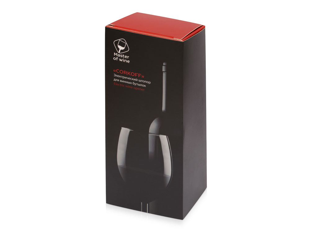 Электрический штопор Corkoff для винных бутылок с покрытием софт тач, черный-6