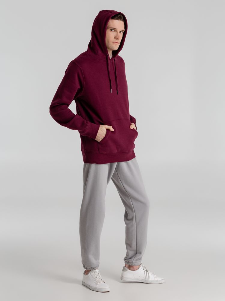 Толстовка с капюшоном унисекс King, бордовая-6