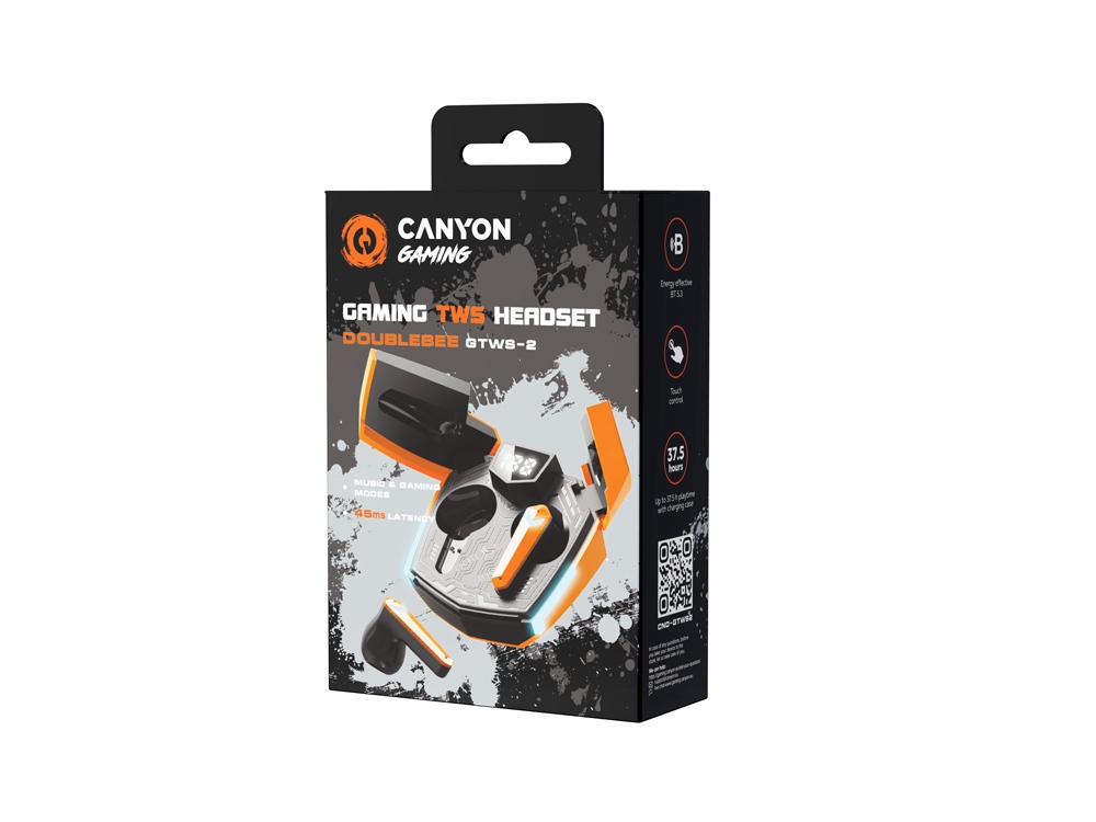 Игровая гарнитура Canyon DoubleBee GTWS-2, оранжевый (CND-GTWS2O)-4
