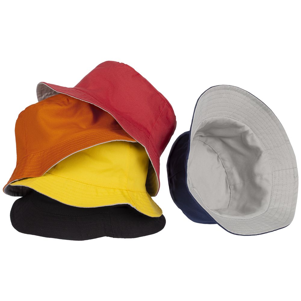 Панама Summer двусторонняя, синяя с серым-2