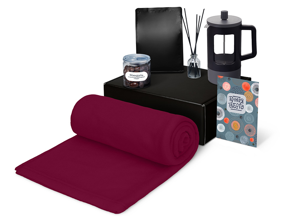 Подарочный набор Re:y. Vive с пледом, френч-прессом и кофе-1