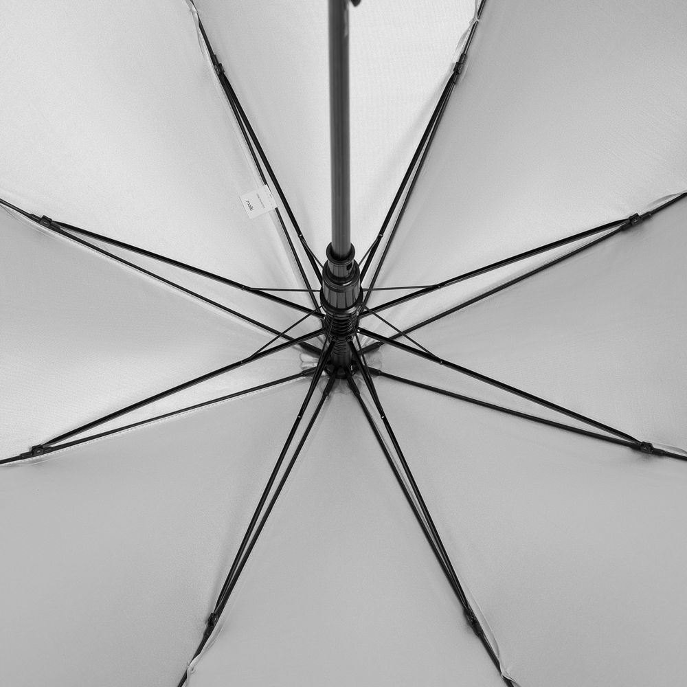 Зонт-трость Standard, белый с серебристым внутри-3