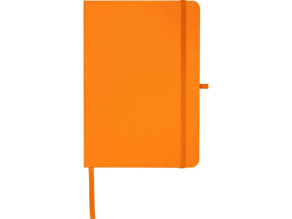 Teak блокнот А5 из переработан. материала в твердой обложке с линован. страницами - Оранжевый-1