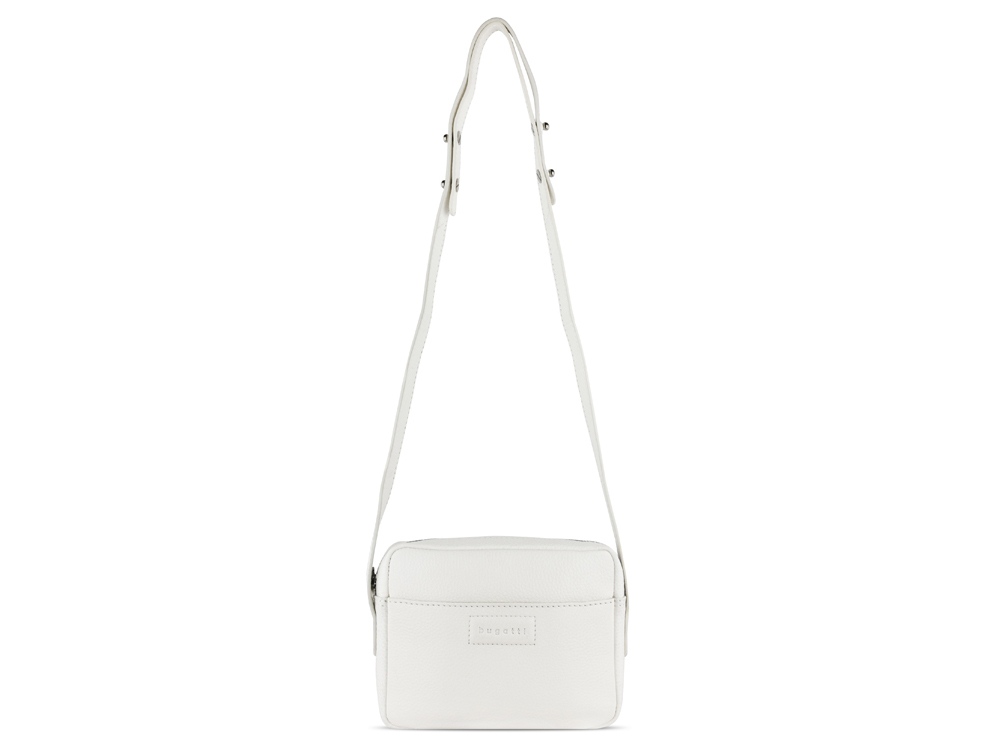 Сумка кросс-боди женская BUGATTI Elsa, белая, воловья кожа/полиэстер, 19х5,5х14 см-2