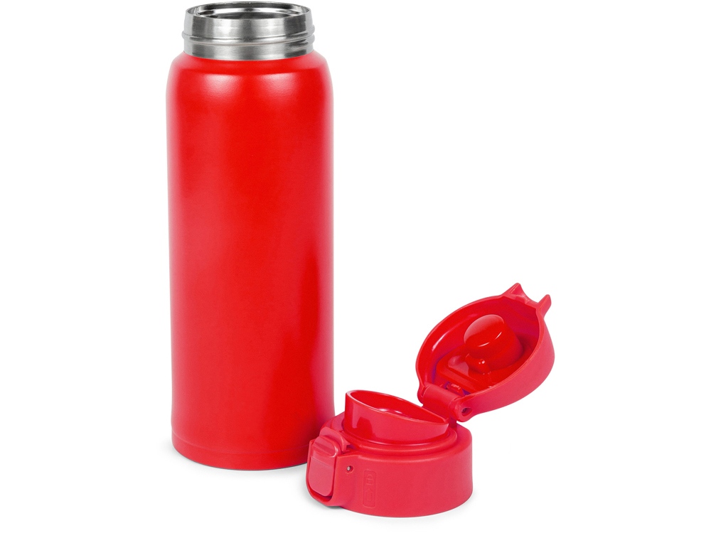 Термокружка Relaxika 701 (0,48 литра), красная (без лого)-4