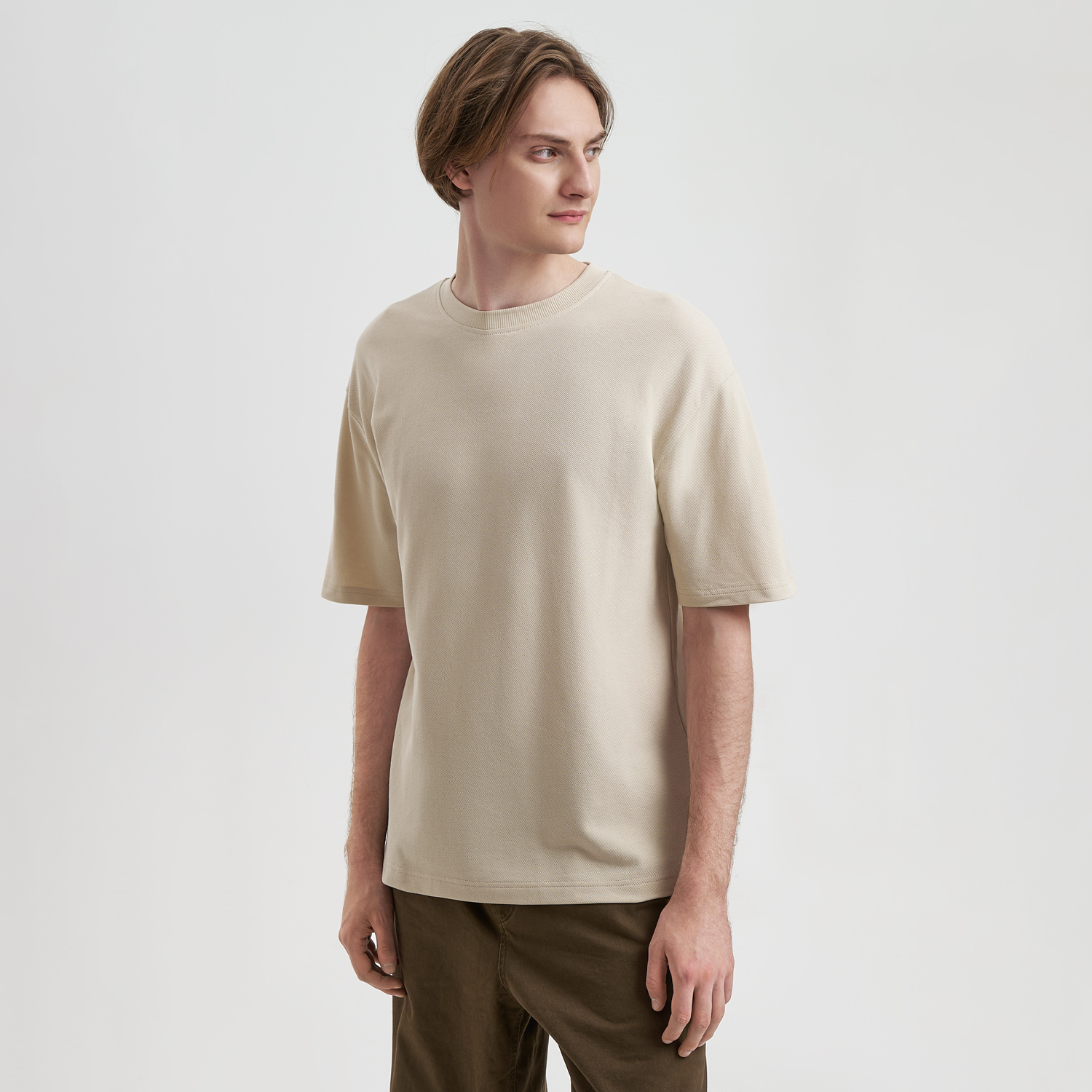 Футболка унисекс премиум Аура (Aura), бежевый-1