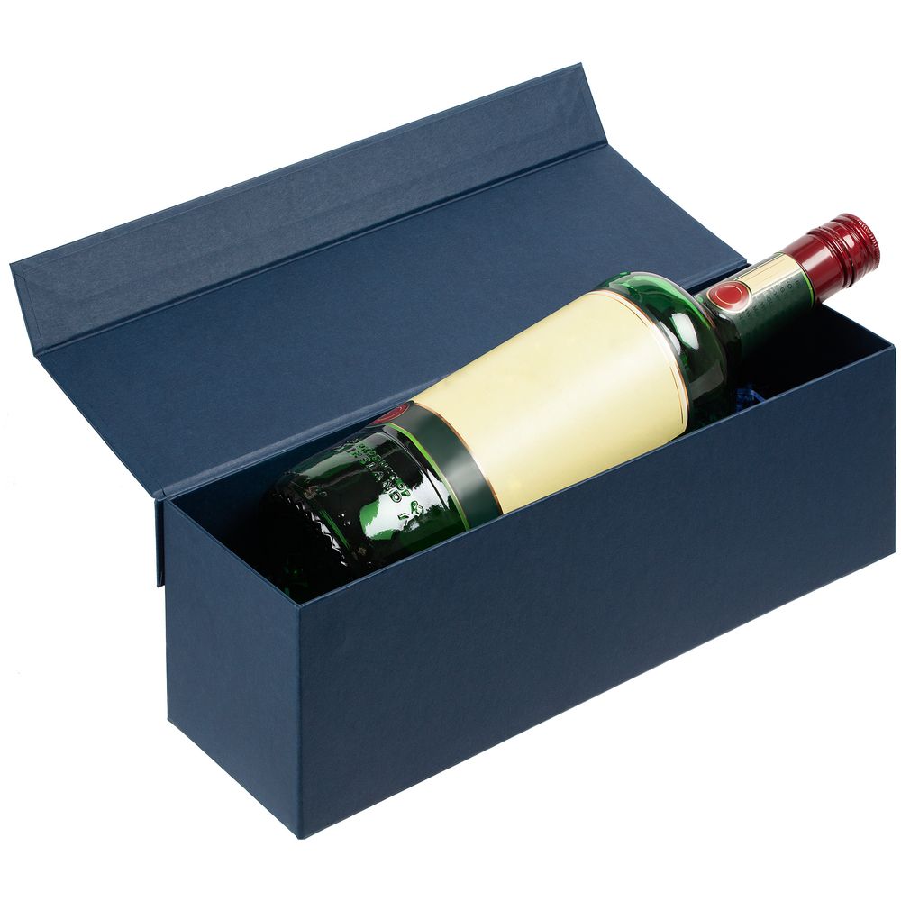 Коробка под бутылку Color Jacket, синяя-2