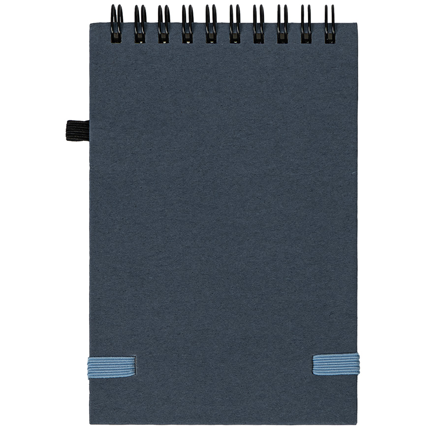 Блокнот на спирали MEMO, размер 95х145 мм, синий, блок в клетку, синий-2