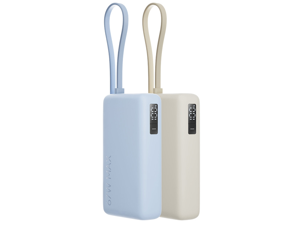 Внешний аккумулятор со встроенным кабелем Xiaomi 67W Power Bank 10000 (Integrated Cable) Ice Blue-5