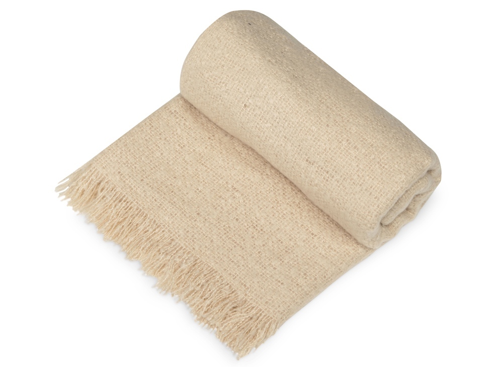Плед акриловый Mohair, бежевый-1