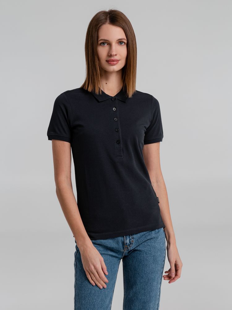 Рубашка поло женская Neptune, темно-синяя-3