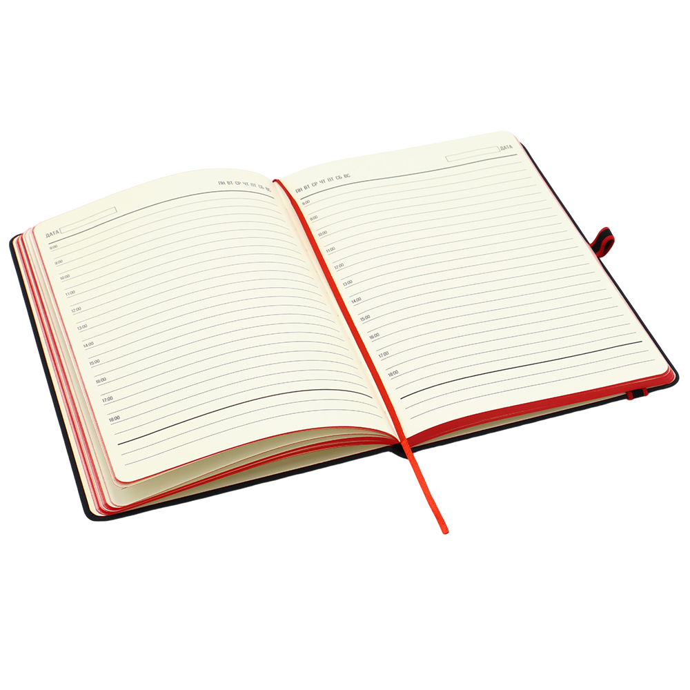 Ежедневник A5 недатированный Sir Lewis в твёрдом переплёте, Красный-2