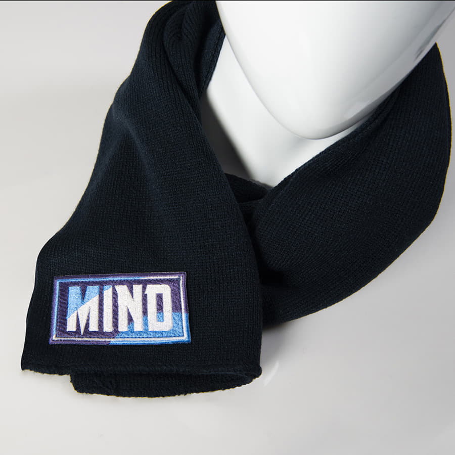 Шарф вязаный  WIND SCARF, темно-синий-3