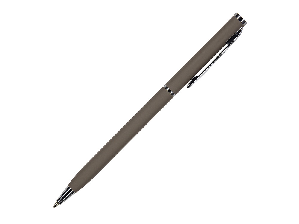 Ручка шариковая автоматическая BrunoVisconti® PALERMO цвет корпуса серый, soft-touch, 0.7 мм-0