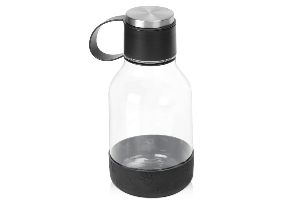 Бутылка для воды 2-в-1 Dog Bowl Bottle со съемной миской для питомцев, 1500 мл, черный-1