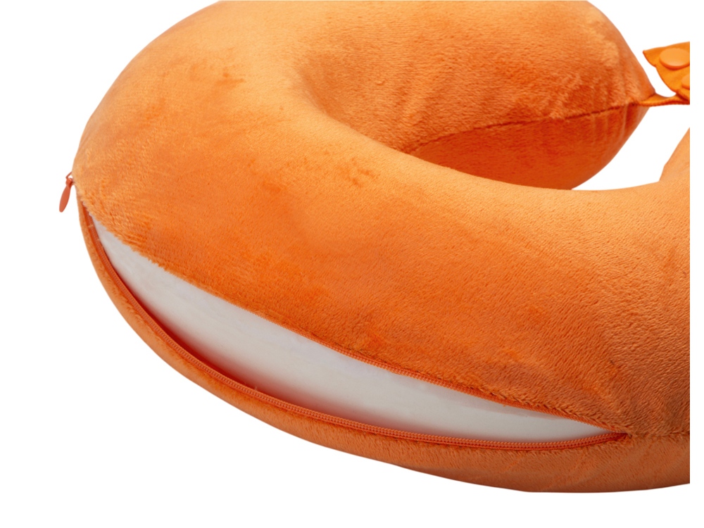 Подушка Basic из микрофибры с эффектом памяти U-shape, оранжевый NEW-2
