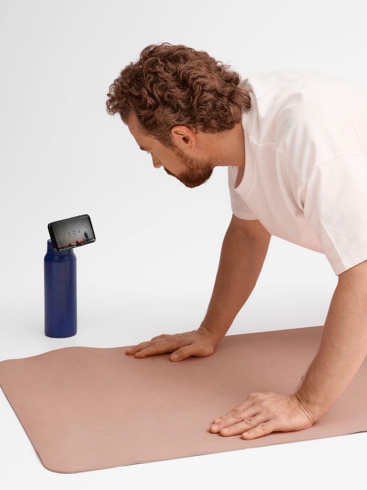 Термобутылка Magnus с магнитным держателем для телефона, синяя-4