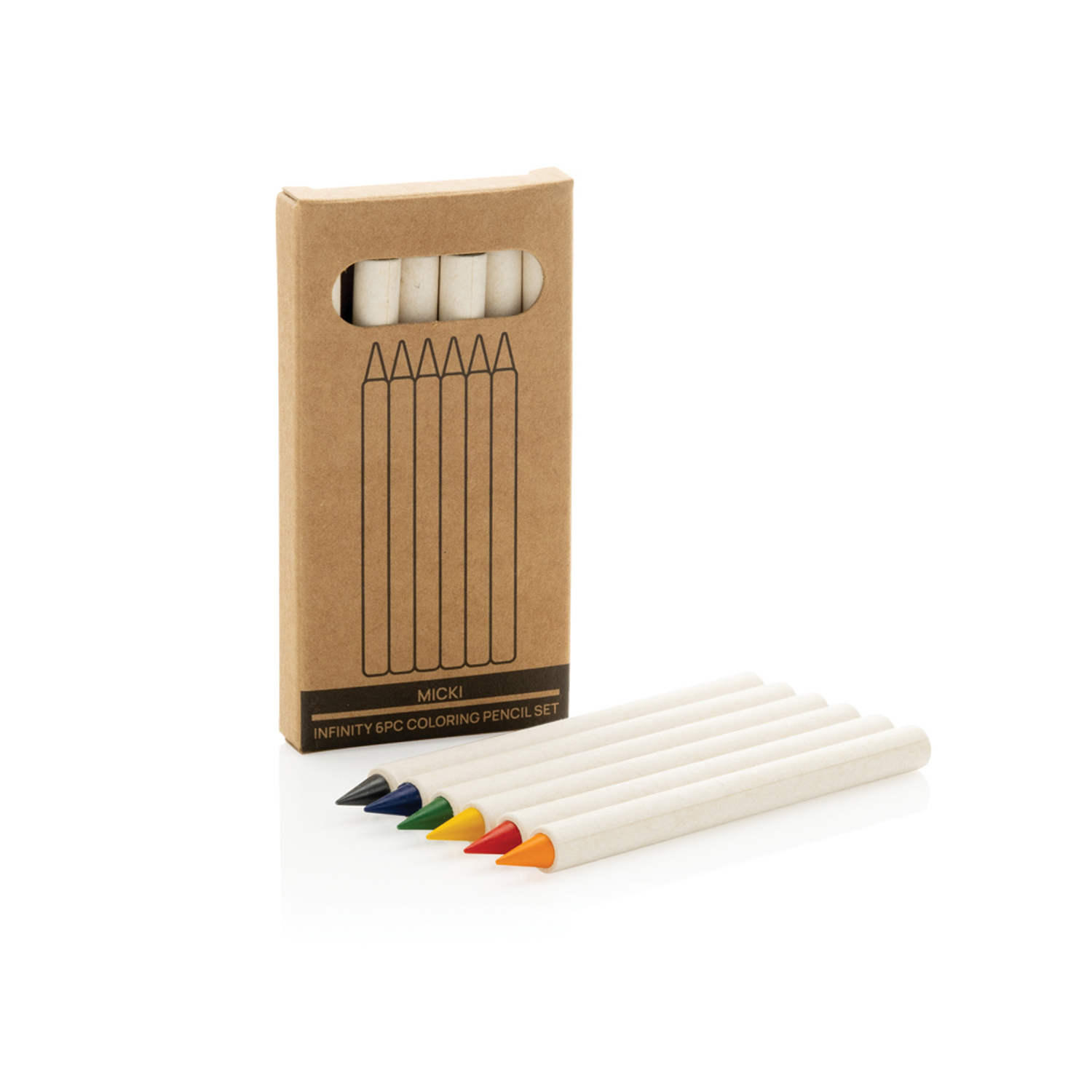 Набор вечных цветных карандашей Micki Infinity GRS, 6 шт-3