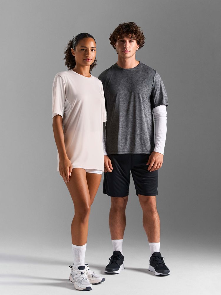 Футболка спортивная унисекс Storm, темно-синий меланж-3