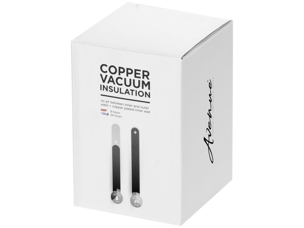 Кружка Geo с вакуумной изоляцией, серебристый/черный-3