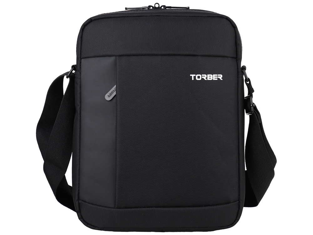 Сумка кросс-боди TORBER, черный, нейлон, 21,5 х 17 х 6 см-0