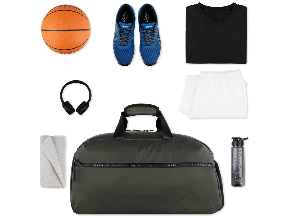 Сумка спортивная BUGATTI Blanc, оливковая, тарпаулин/полиэстер, 52х26х27,5 см-6