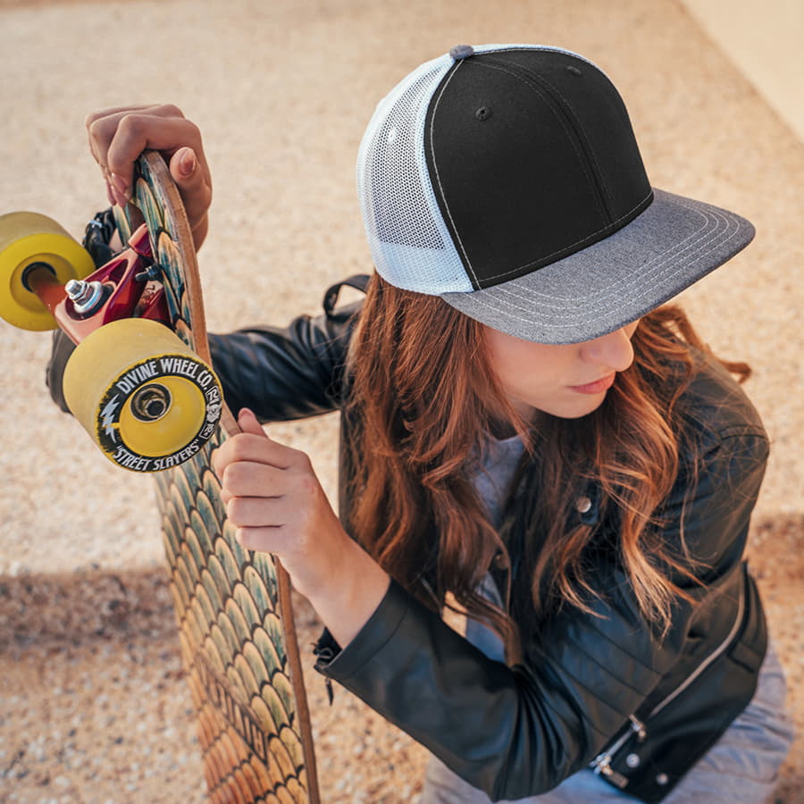 Бейсболка SONIC, 6 клиньев, пластиковая застежка, желтый, черный-1