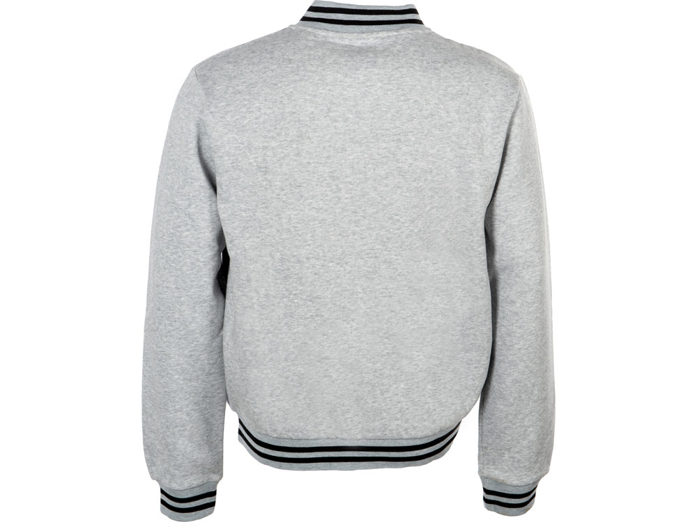 Бомбер Oxford, серый меланж, унисекс-9