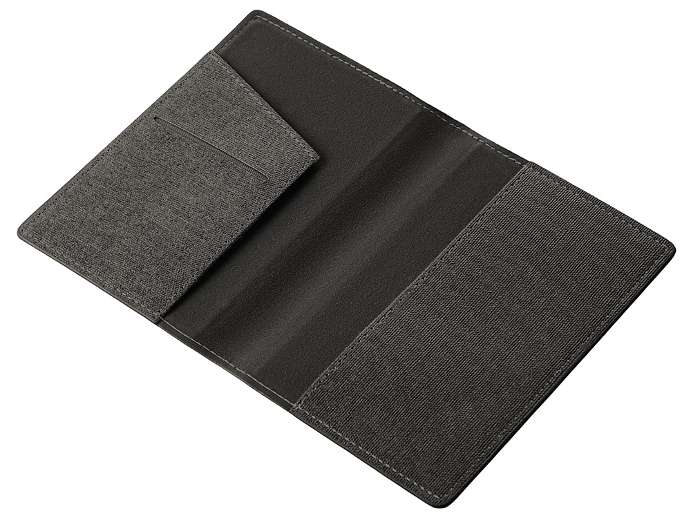 Подарочный набор Consul: обложка для паспорта и картхолдер, серый-8