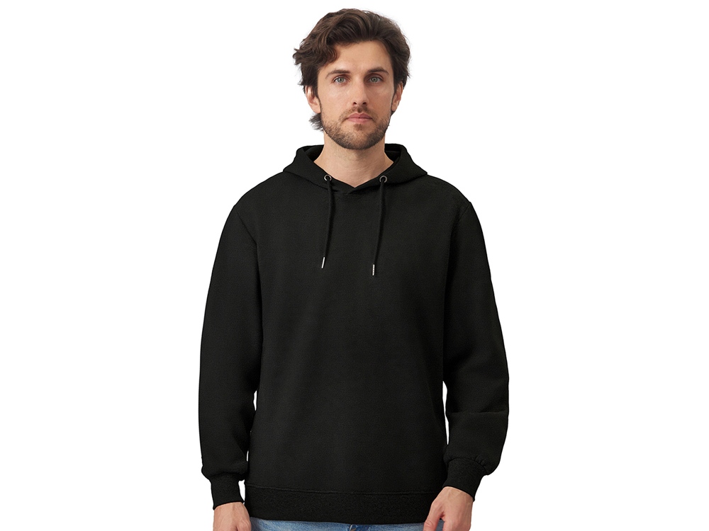 Толстовка с капюшоном оверсайз Lisbon унисекс, черный-1