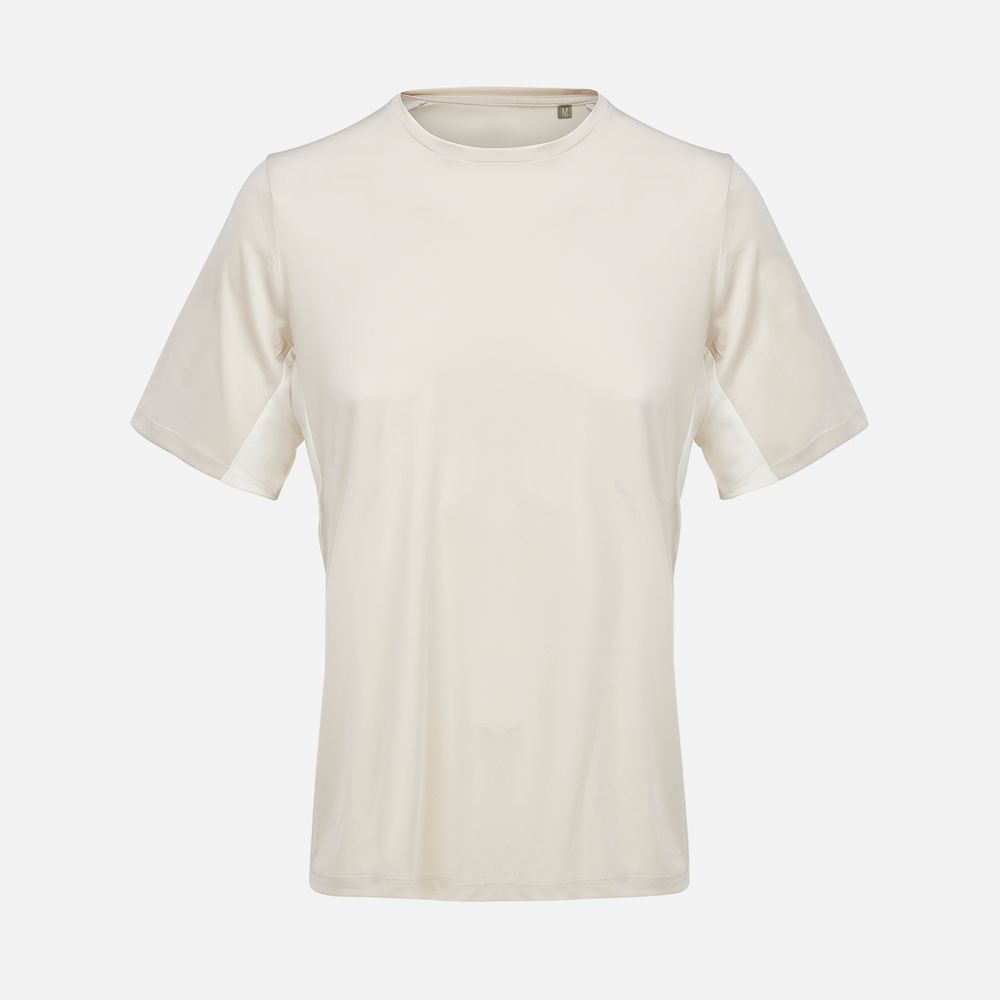 Футболка спортивная унисекс Storm, бежевая (льняная)-0
