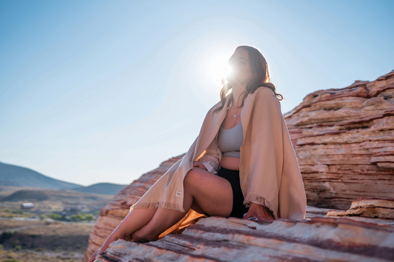 Накидка Ukiyo Keiko из переработанного хлопка AWARE™, 100x180 см-6