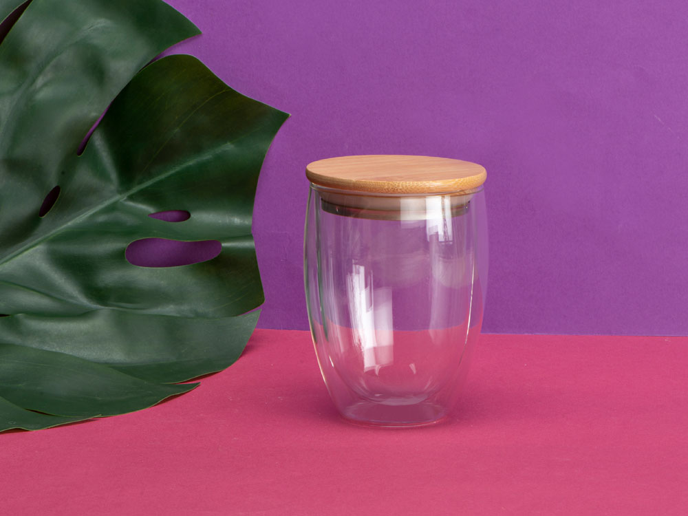 Стакан Valday с двойными стекнами и бамбуковой крышкой, 350 мл-5