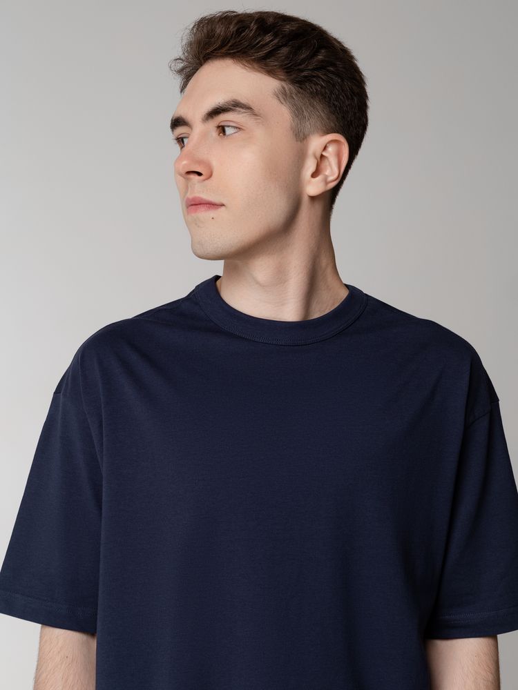 Футболка оверсайз мужская Boxy Men, темно-синяя-2