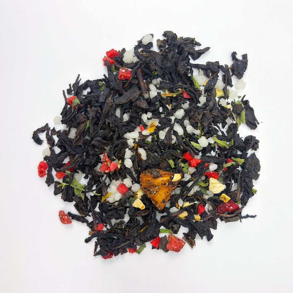 Чай «Сокочай», черный с соком ананаса, клубникой, мятой, медом и лимоном-1