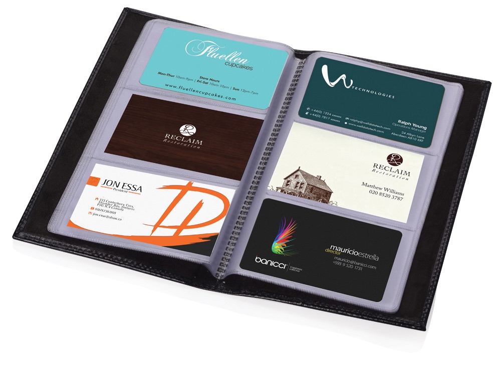 Визитница на 60 визиток, черный-1