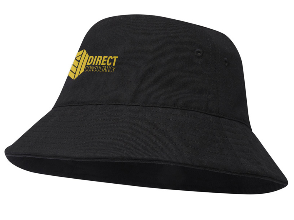 Панама Wicklow из переработанного материала - Сплошной черный-3