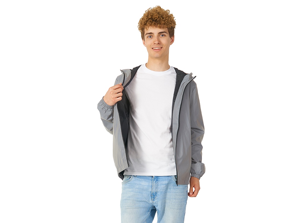 Ветровка светоотражающая 2XL, серебристый-2
