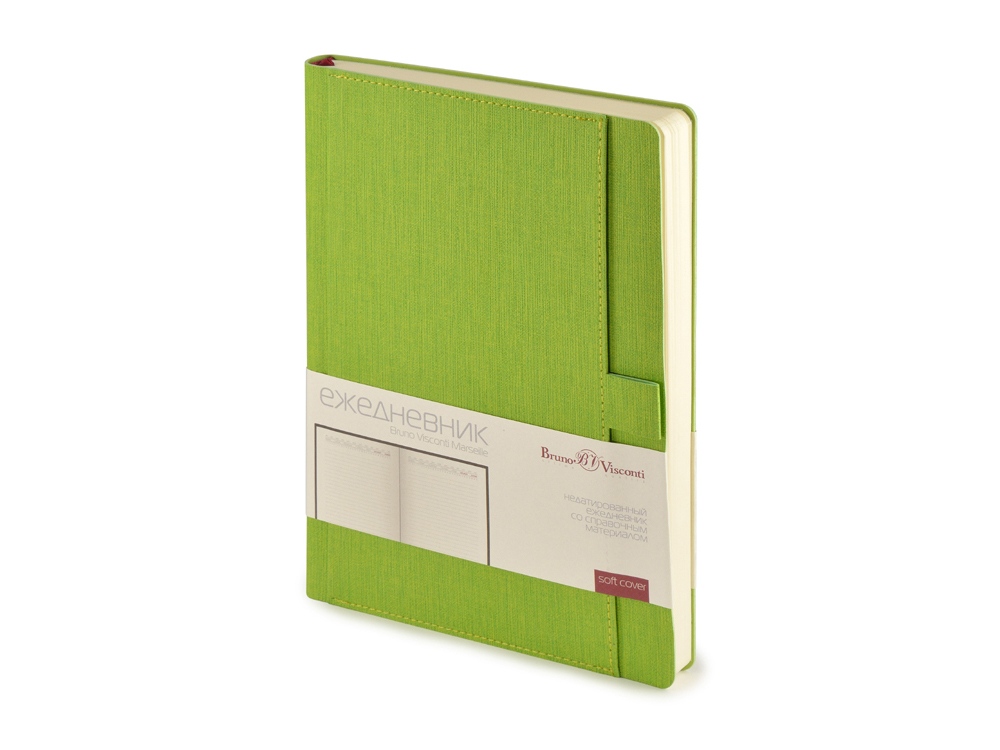 Ежедневник недатированный А5 Marseille, светло-зеленый-0