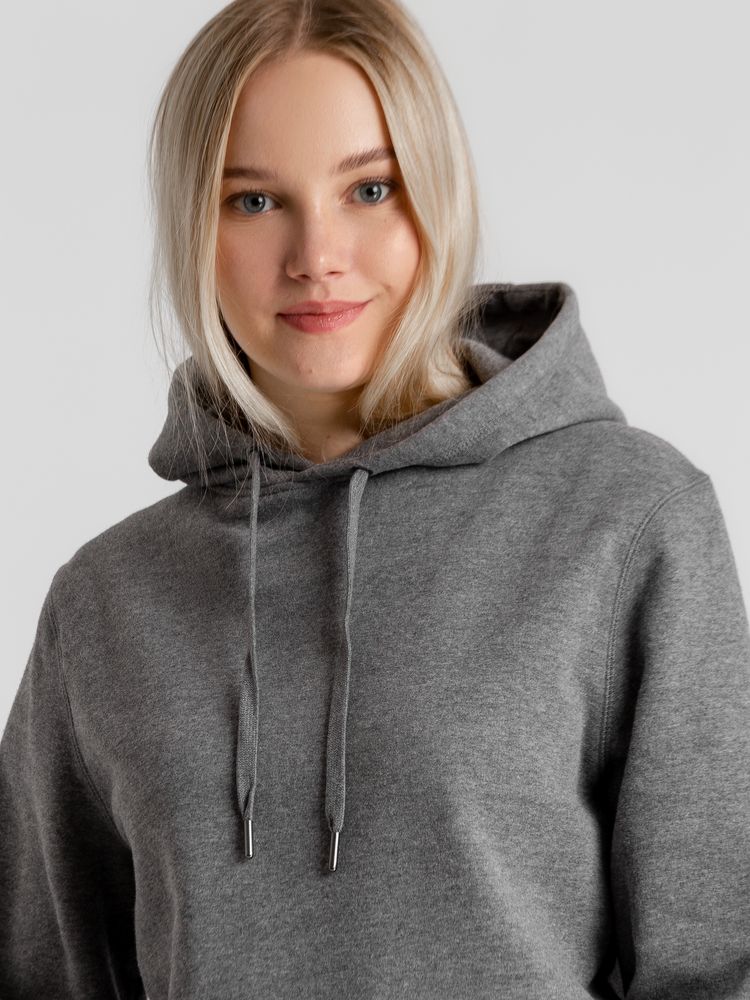 Толстовка с капюшоном унисекс King, темно-серый меланж-2