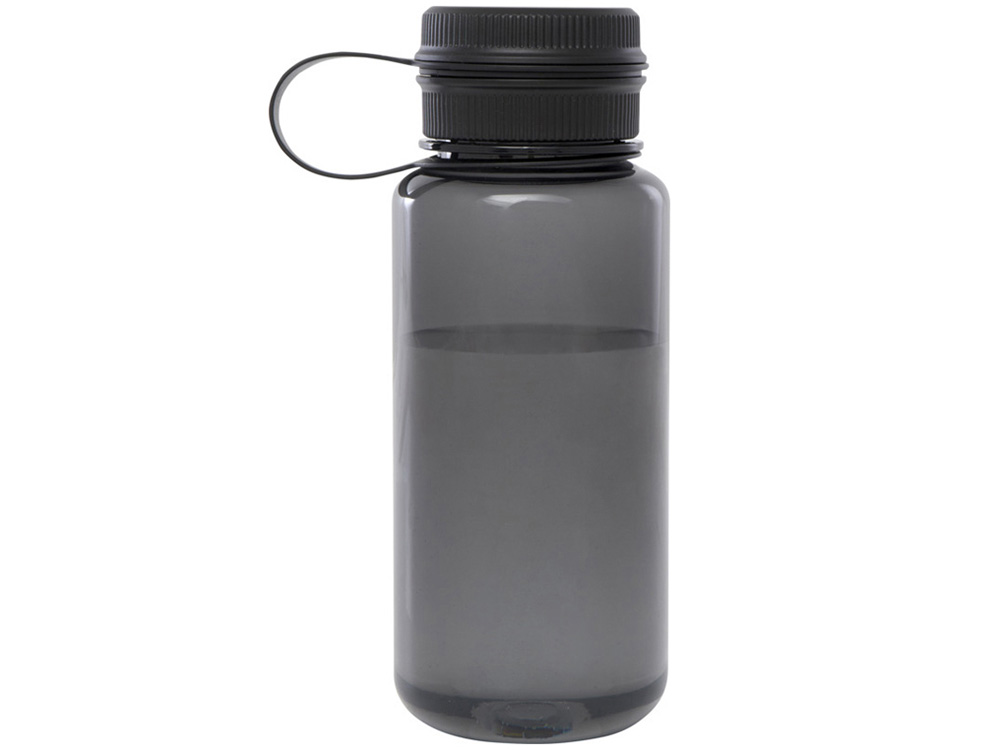 Спортивная бутылка Ryder из переработанного ПЭТ-пластика объемом 900 мл с многофункциональной крышкой, сертифицированная RCS - сплошной черный-2